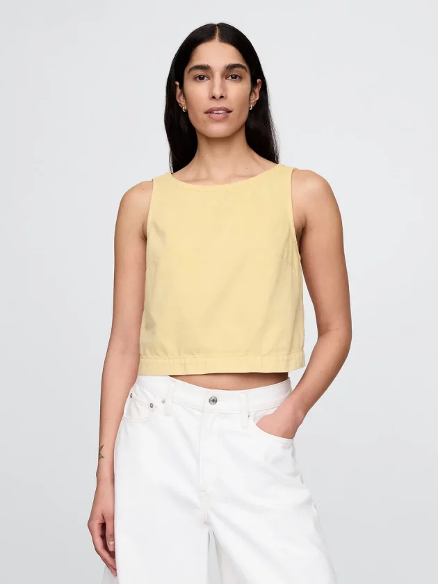 UltraSoft Denim Shell Tank Top