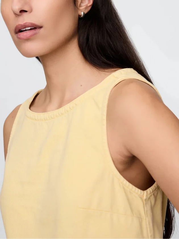 UltraSoft Denim Shell Tank Top